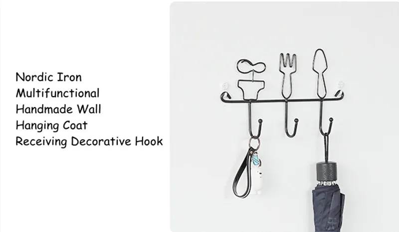 Креативные металлические крючки, скандинавские железные многофункциональные ручные настенные подвесные ключи, настенные декоративные крючки, кепки, вешалки для хранения ключей