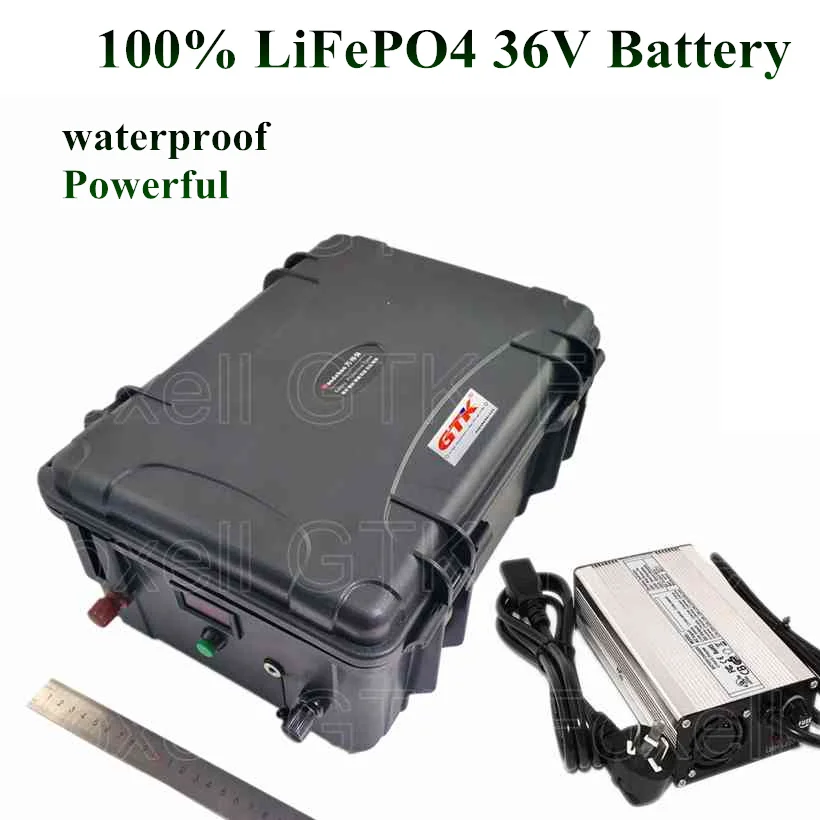 100% LiFePO4 36V 30Ah 40Ah 50AH Lifepo4 battery battery 12S 50A BMS power 2000w for RV EV scooter solar energy + 10A charger  (5)