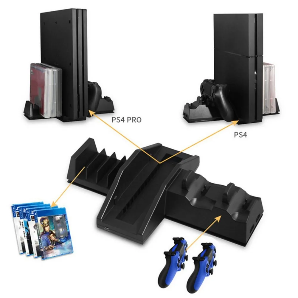 Buy For PS/ PS4 Pro Console Multifunction Dock Dual Charger Gaming Console