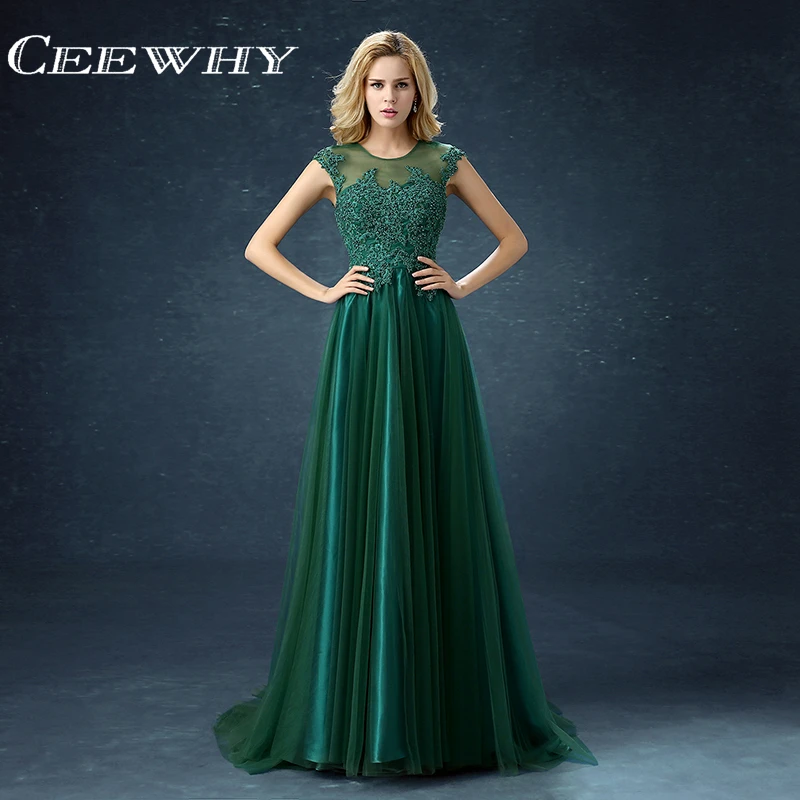 CEEWHY Green Party Evening Dresses Long Dress Vestido de Festa A-line Embroidery Evening Gowns Court Train Luxury Formal Dress CEEWHY Green Party Evening Dresses Long Dress Vestido de Festa A-line Embroidery Evening Gowns Court Train Luxury Formal Dress