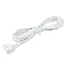 Белый телефонный кабель с разъемом типа «Папа-папа», 4,8 фута, RJ11