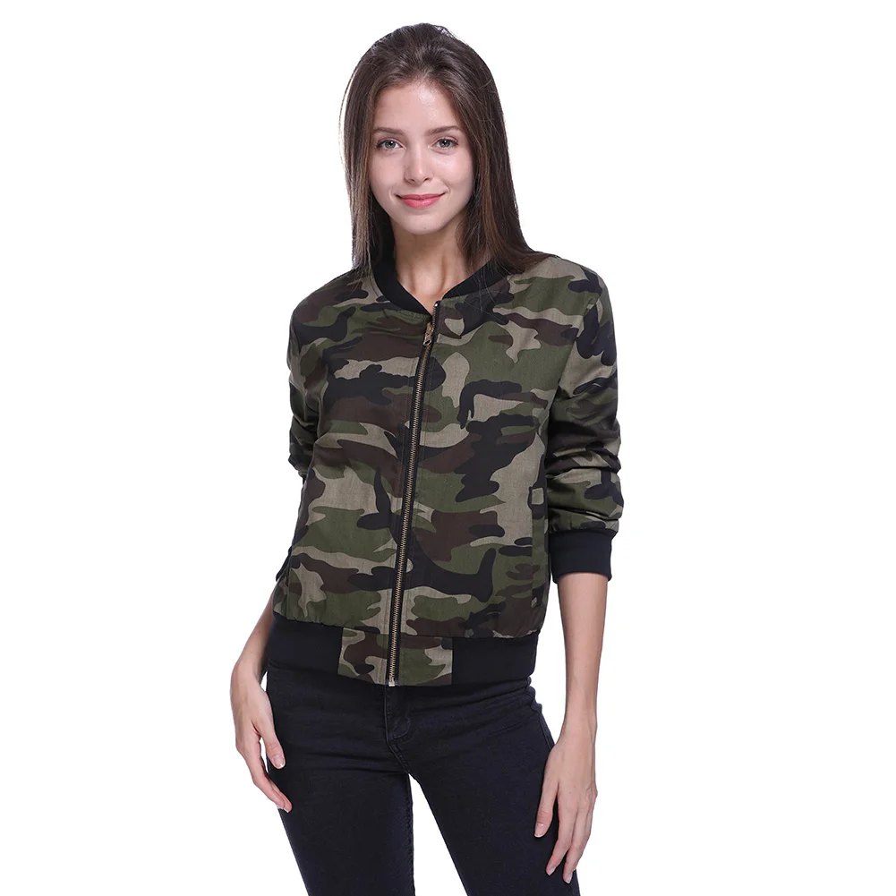 Fashion Military Women Jacket 2017 Autumn Zipper Outwear Coats Female