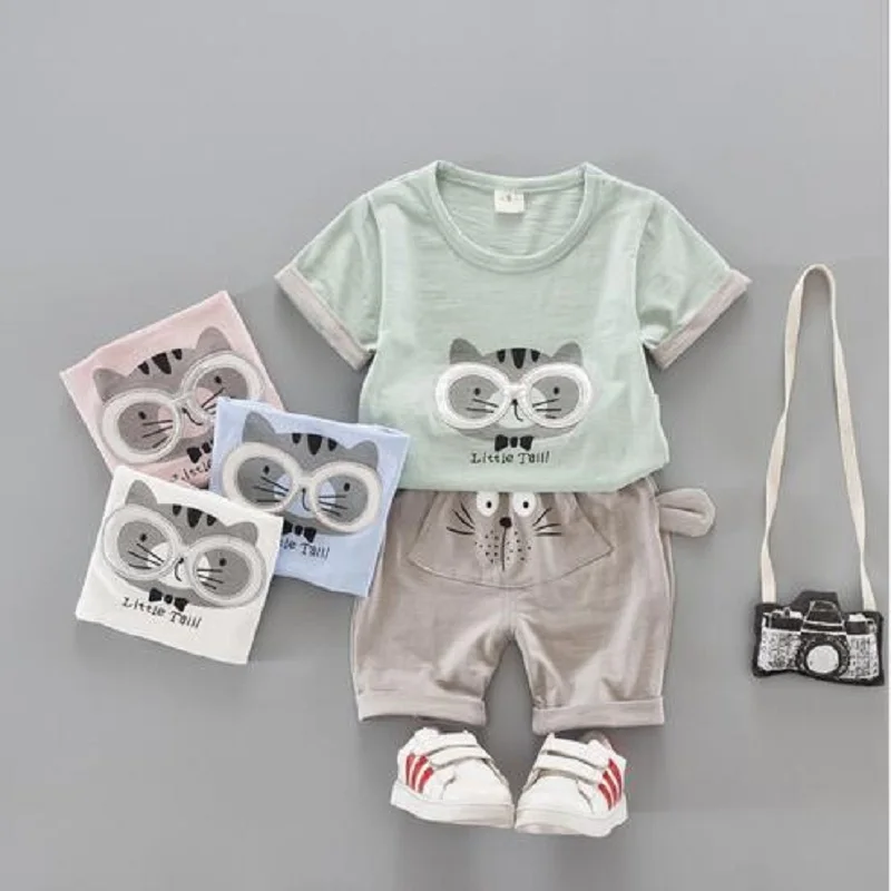 baby Clothing set Newborn Baby Boys Girls clothes  Sets Summer 2pcs Cartoon Cotton Cute Totoro Children's Clothing Baby Set