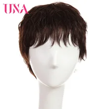 Cheap UNA Human Hair Wigs #6383 #2/33 Non-Remy Human Hair 150% Density Brazilian Straight Human Hair Wigs Machine Brazilian Hair Wigs