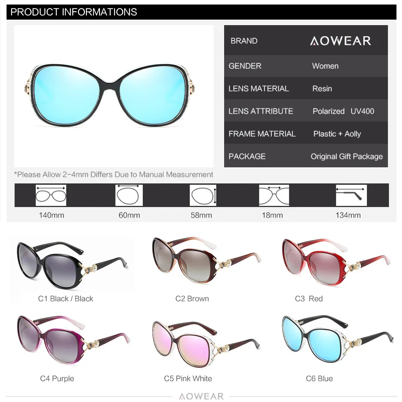 AOWEAR Роскошные брендовые дизайнерские женские поляризованные солнцезащитные очки, женские Уникальные Винтажные Солнцезащитные очки с головой лисы и жемчугом
