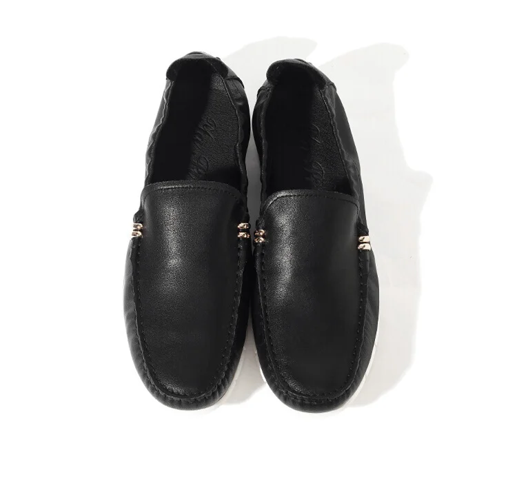 Летние мужские туфли из натуральной кожи, размеры США 6-10 Лоферы без шнуровки из свиной кожи, обувь для езды в автомобиле, Мокасины, повседневная мужская обувь