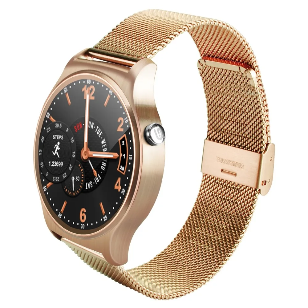 Новый gw01 bluetooth Смарт часы ips круглый экран smartwatch жизнь для apple ios huawei android