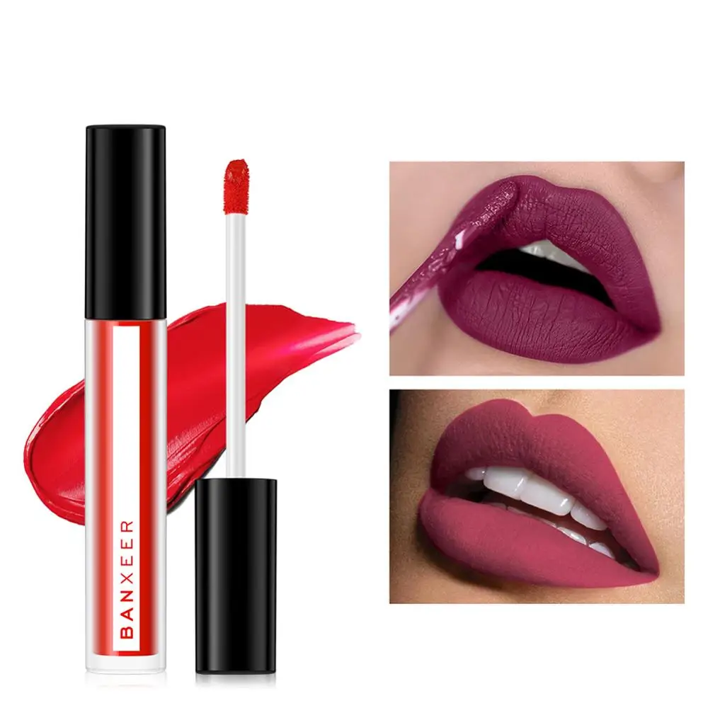 

Matte Lipgloss Sexy Liquid Lip Gloss Matte Long Lasting Waterproof Cosmetic Natural Makeup lipgloss Easy to Color