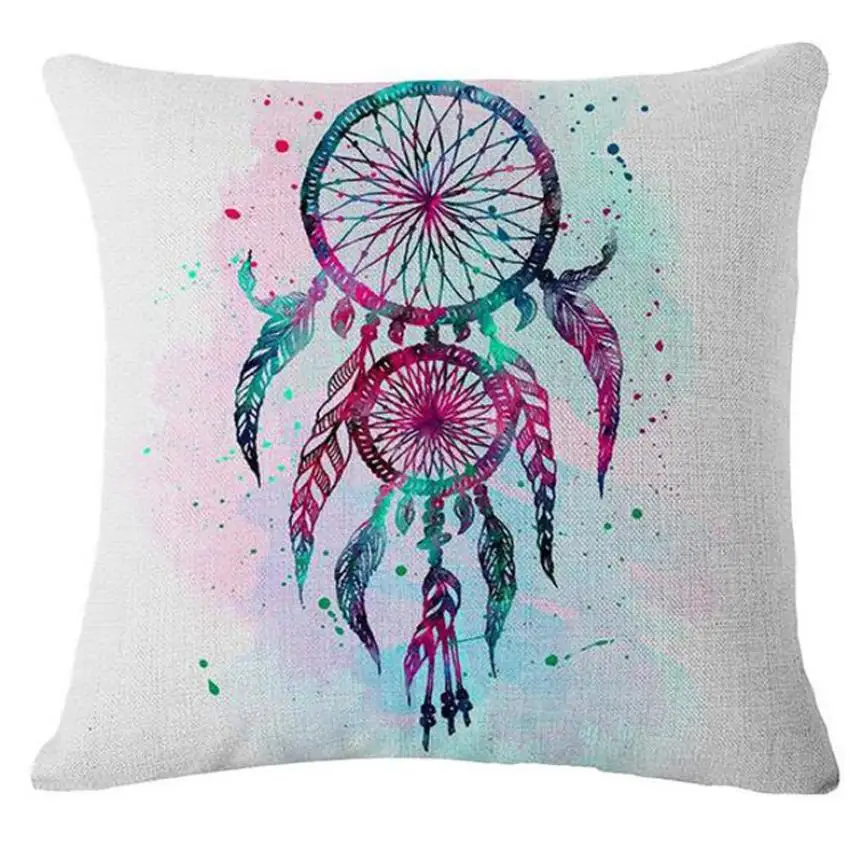 

HOMEGD Dream Catcher Cotton Linen Cushion Cover Pillow Case Home Sofa Bed Car Decor 18Mar23 Drop Ship