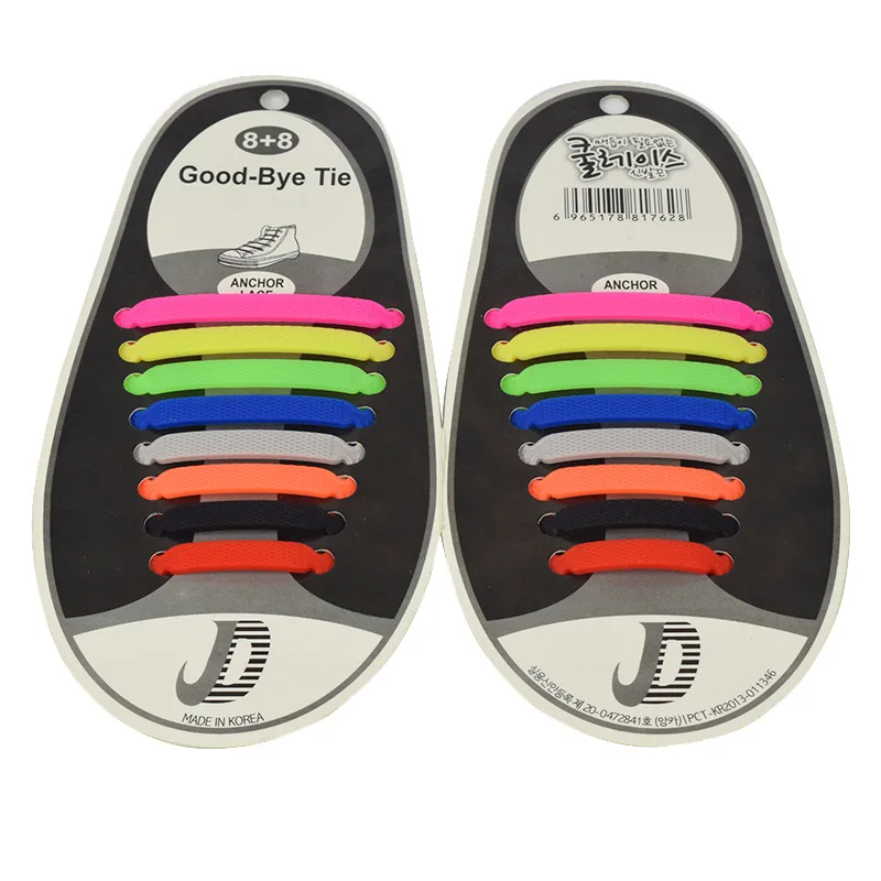16pcsPair Adult Shoelaces Elastic Shoe Laces Women Men Silicone Laces Silicone Shoelaces Sneakers Fit Strap Shoelace Wholesale (17)