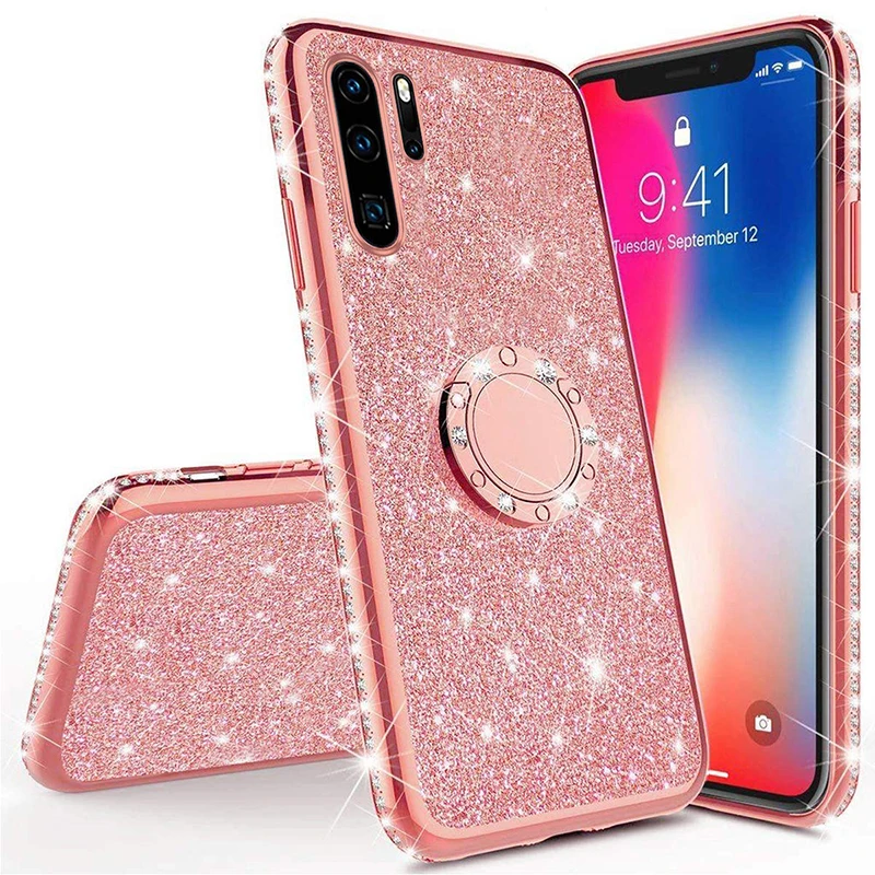 

Glitter Diamond Case for Huawei P10 P20 Lite P30 Pro Mate 9 10 20 Nova 3 3i Nova 4 Jewelled Bling Plating Clear Soft Cover Shell