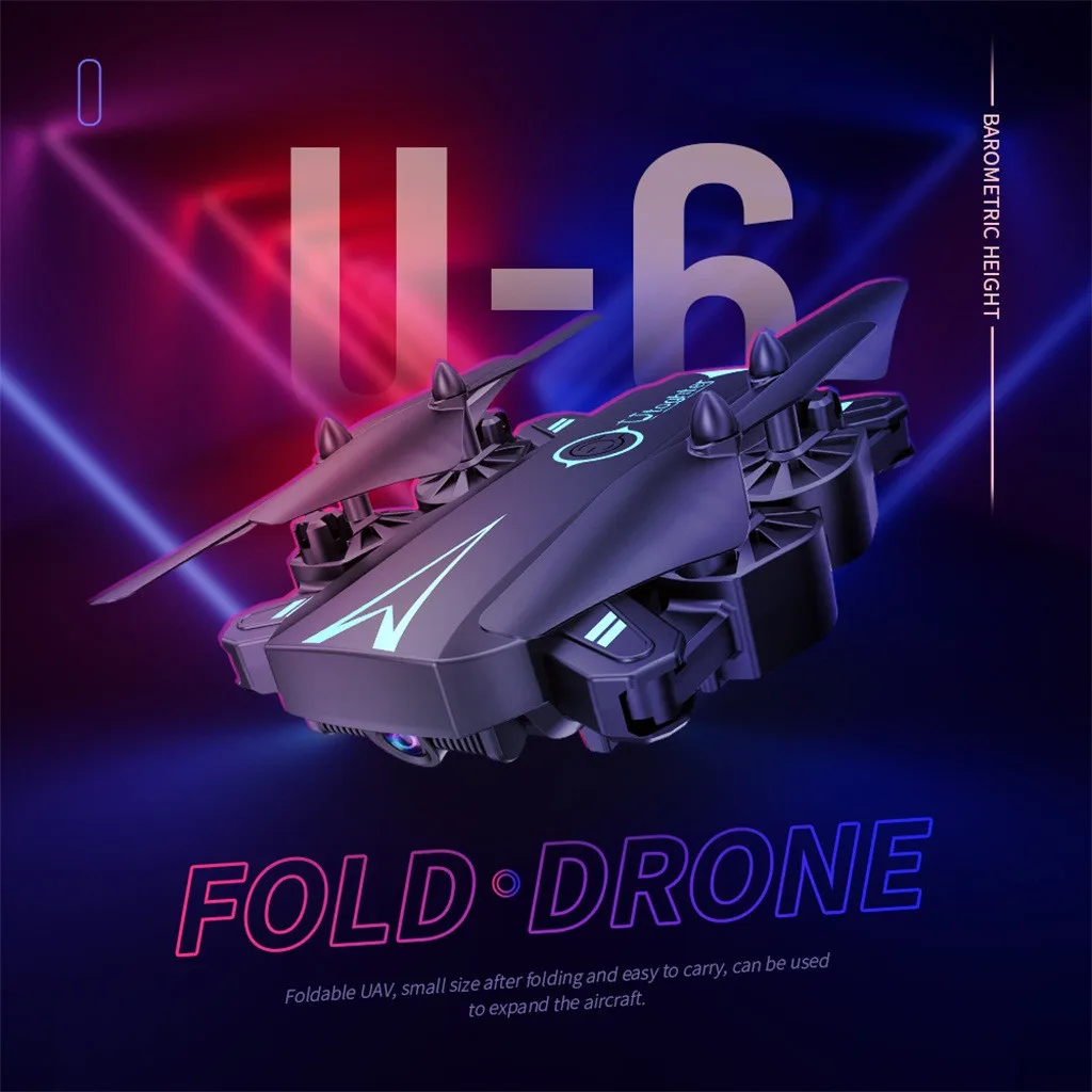 

U6 Drone 4-Axis Remote Control Wifi HD Camera - Real-time transmission 1800Mah Folding Large Capacity Battery Drone