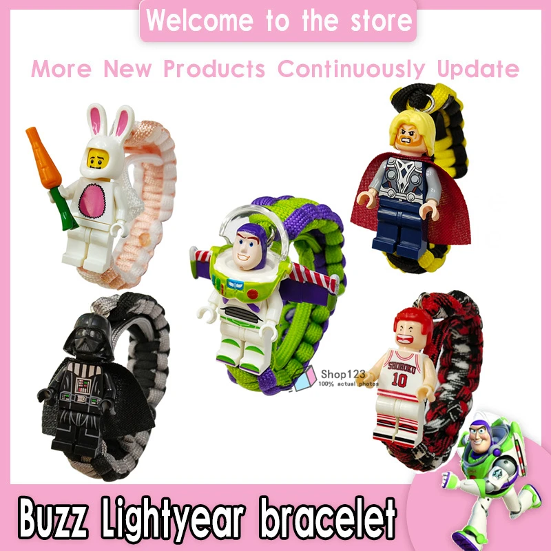 

Legoing Bracelet Of Buzz Lightyear Thor Rabbit Hanamichi Sakurabi Darth Vader Bracelet Handmade Figures Building Blocks Toys