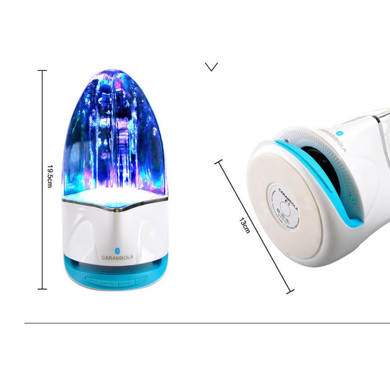 Water dancing bluetooth speakers colorful lights water column music fountain sound card mini computer subwoofer2