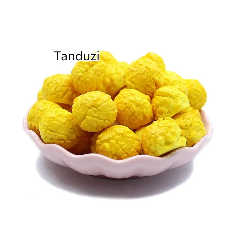 Tanduzi 100 шт. оптовая продажа смолы кабошон попкорн миниатюрный Pobochon поддельные Еда