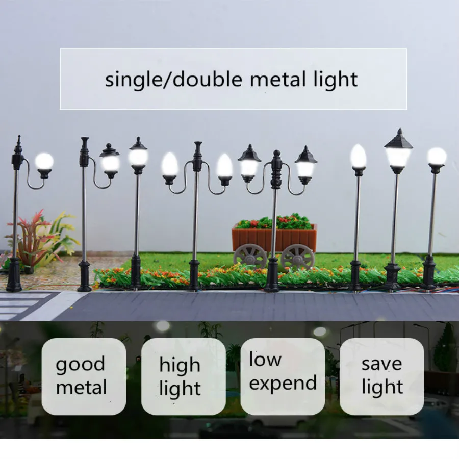 5 шт./лот 1: 100 0 Ландшафтная модель cooper led Lamppost g масштабная поезда на заказ высокого