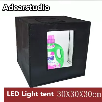 

2017 Factory Supply Photo Studio Light Box Tent Kit / LED Light / Portable /30cm Photo Light Box Tent Studio Lighting Tent CD50