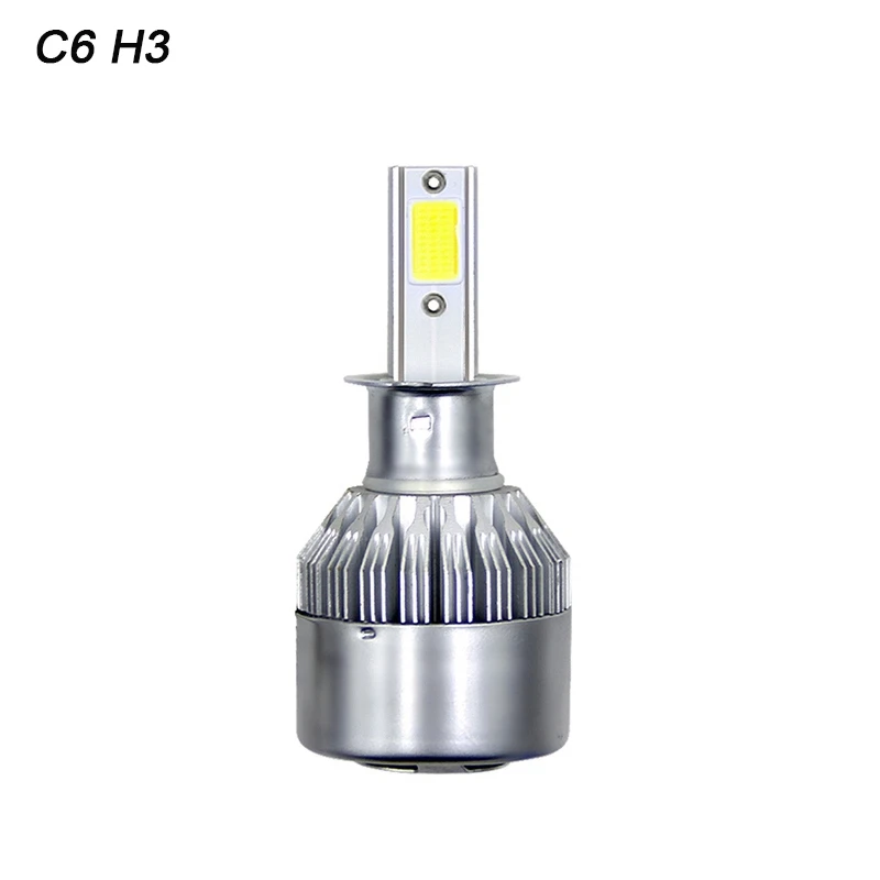 VicTsing 1pc C6 LED Car Headlights H1 H4 H7 H8H9H11 H109005HB3 9004HB1 9008 9007 H27 HB4 LED Headlight Light Bulb 36W 6000K (3)