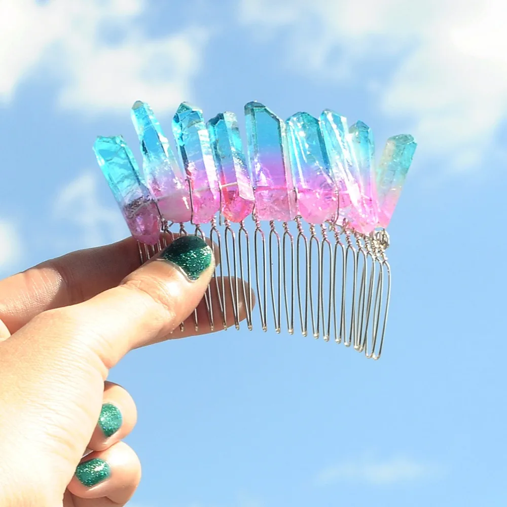 

Fashion Womens Hairpins Crystal Hair Combs Bridal Hair Clips Wedding Peinetas Cabello Mujer Girls DIY Shiny Hair Accessories