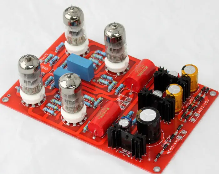 

6N3 Tubes Preamplifier /Pre-amp board ---Assembled preamp board (with tubes)