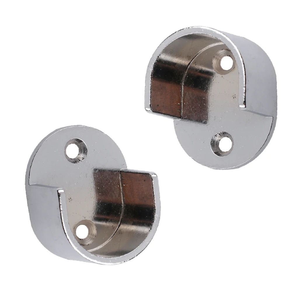 4x Recess Bracket Curtain Rail Support Curtain Pole Bracket Wall Mount Suit 25mm Metal or Wooden Curtain Poles