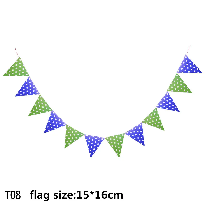 2,5 м разноцветные флаги подвесные украшения Гирлянда для свадьбы День рождения деко Беби Шауэр детский вечерние сувениры Аксессуары для домашней комнаты - Цвет: T08