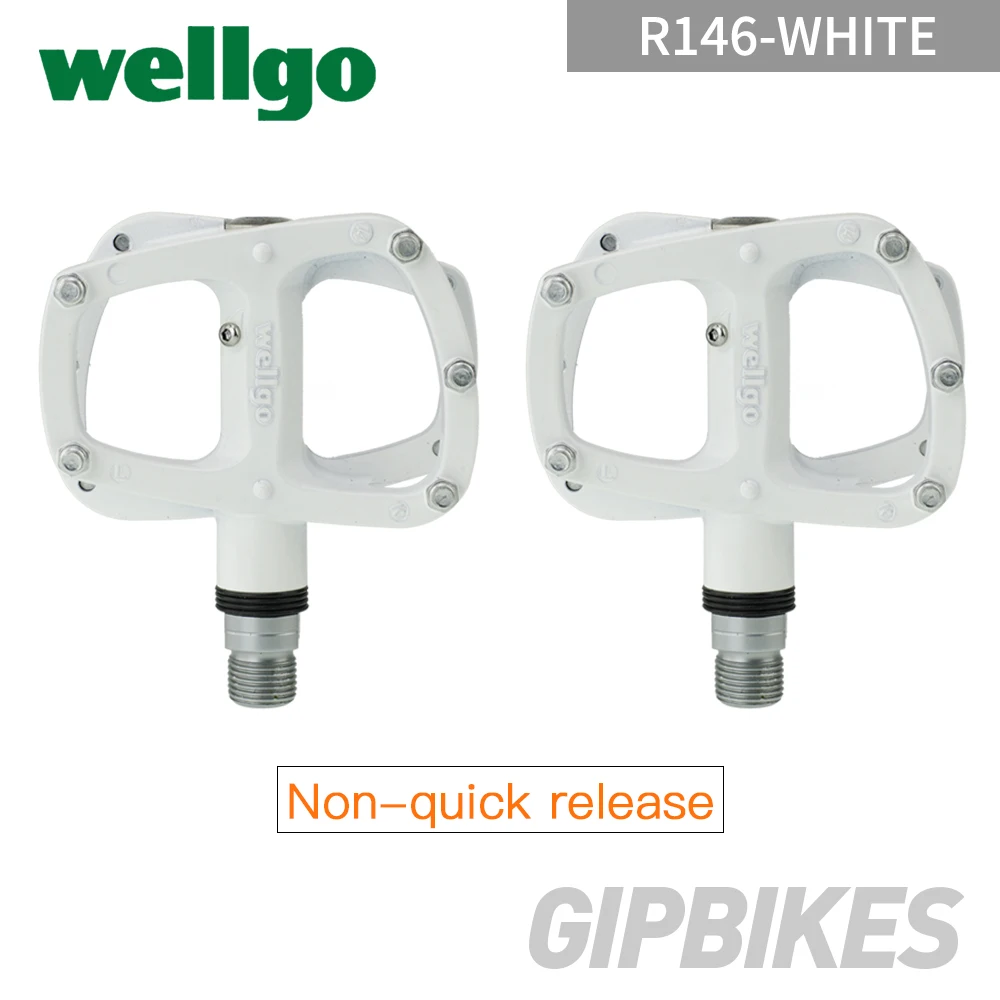 WHITE Wellgo R146 quick release велосипед для езды на велосипеде из магниевого сплава материал корпуса педаль MTB ультра-легкие велосипедные педали велосипедные 312 г - Цвет: WHITE