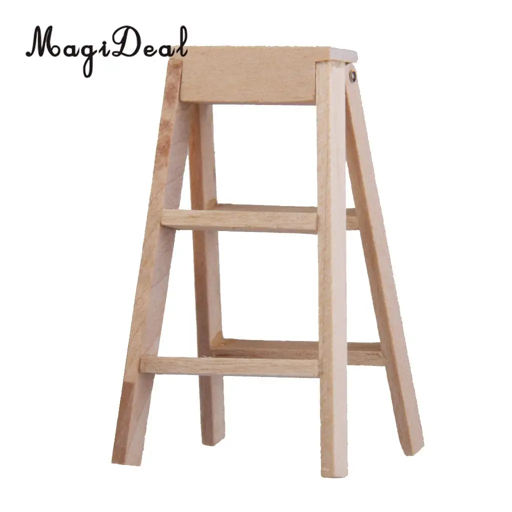 MagiDeal одежда высшего качества 1 шт. мини весы 1:12 кукольный домик Миниатюрный Мебель Деревянный шаг лестница инструмент для детей прентенд