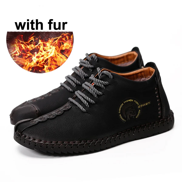 Black Cotton shoes YIGER/Новая мужская хлопковая обувь теплая зимняя мужская повседневная обувь на меху со шнуровкой обувь для отдыха больших размеров 38-47 мужские зимние ботинки, 0191 - Цвет: Black Cotton shoes
