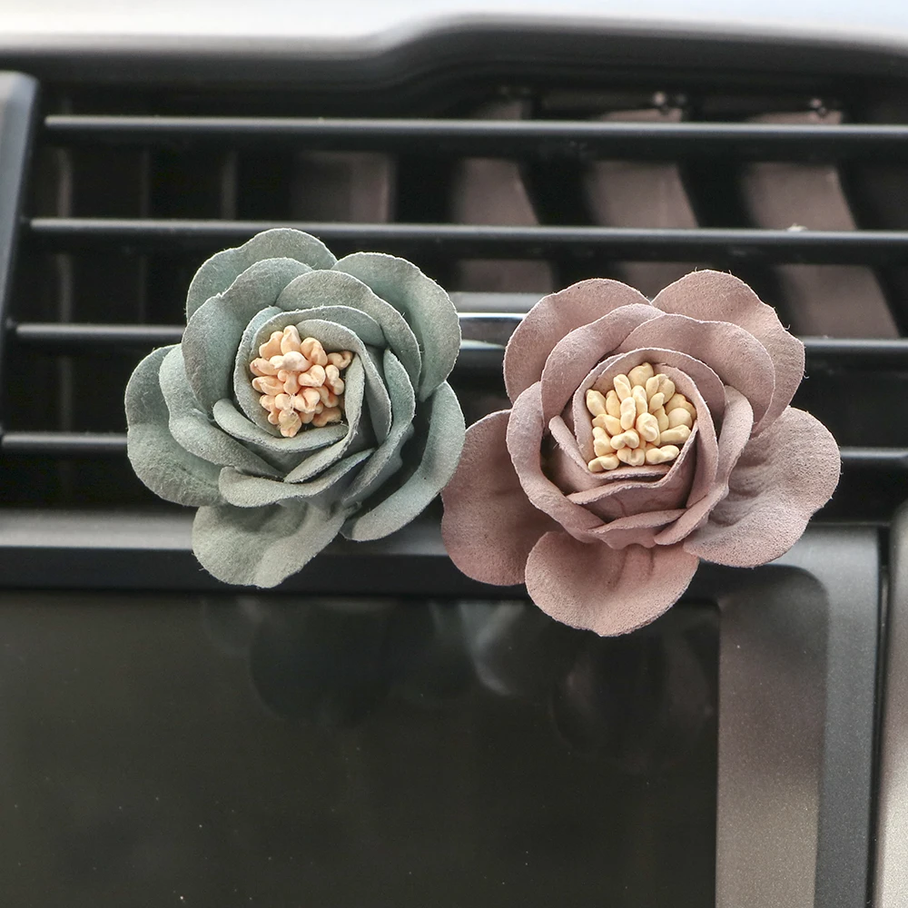 

High Quality Car Air Vent Perfume Flower Scent Auto Outlet Air Freshener Solid Fragrance Car Styling 4 Colors Auto Decors