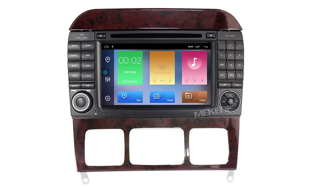 Excellent MEKEDE Car Multimedia Player dvd automotivo Radio GPS 2 din Android 9.1 For Mercedes/Benz/S320/S350/W220/W215/CL600 4G Wifi DVR 17