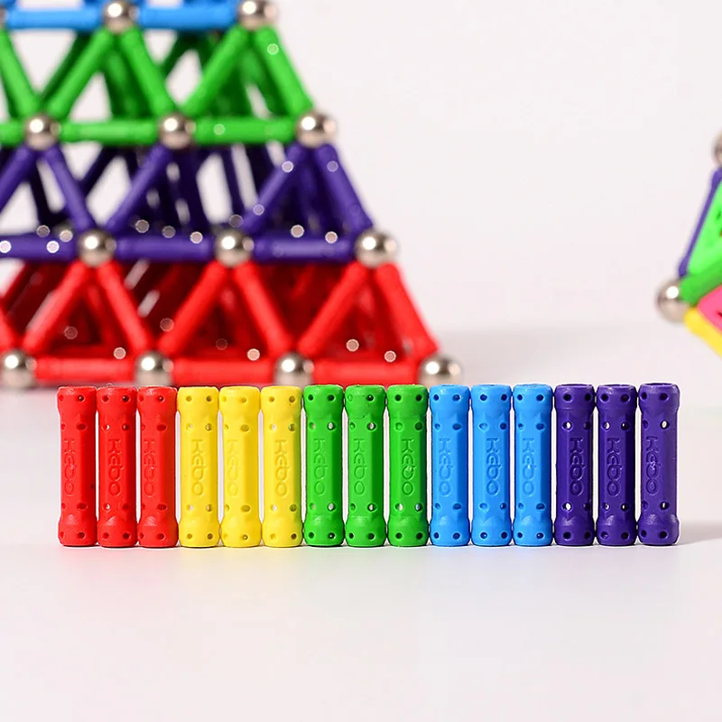 Goede QWZ 50 pcs 280 pcs Magneet Bars   Metalen Ballen Magnetische Bouw Creatief Speelgoed DIY Designer Educatief Speelgoed Voor kinderen Geschenken