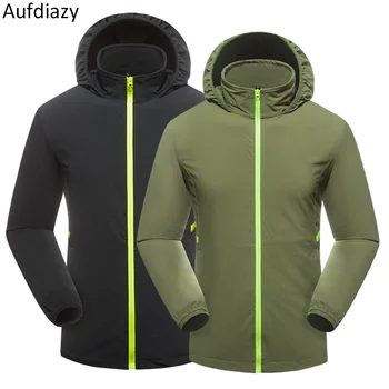 

Aufdiazy Men Women Camping Trekking Jackets Spring Autumn Zipper Windbreaker Waterproof Jackets Outdoor Sports Hiking Coat OM054