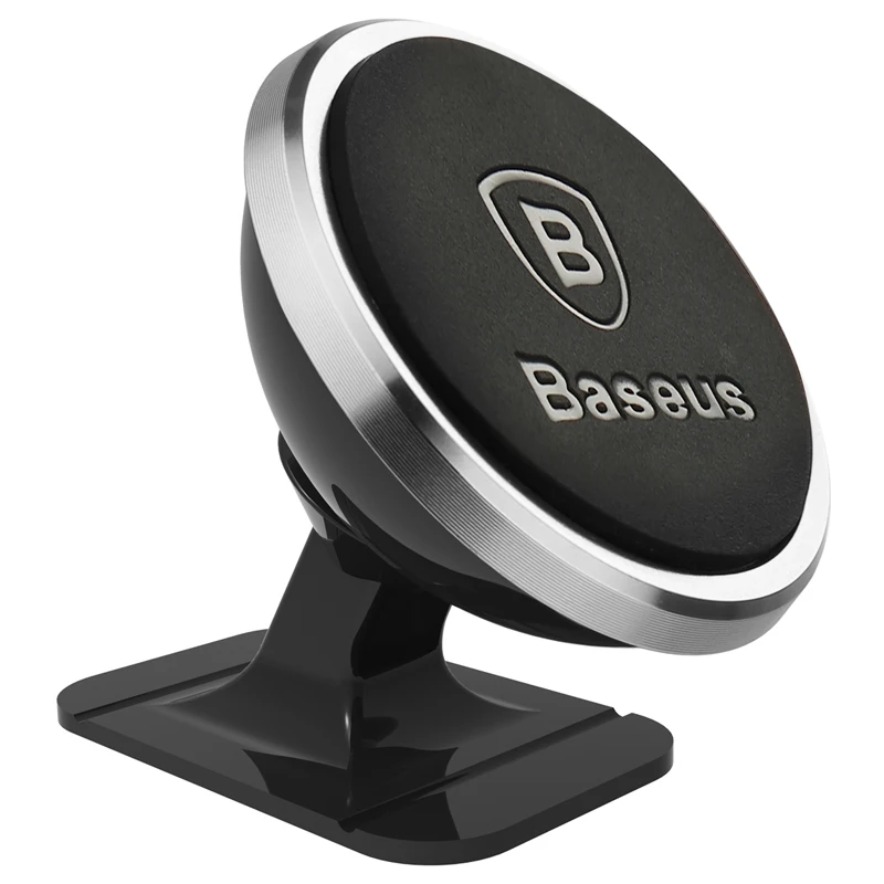 Baseus Универсальный Автомобильный держатель для телефона 360 градусов gps магнитный держатель для мобильного телефона для iPhone X 8 samsung держатель для крепления на вентиляционное отверстие - Цвет: SILVER