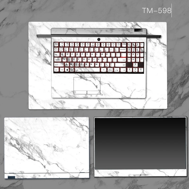 3 sides Laptop Skin Notebook Stickers Case For Macbook Xiaomi Lenovo Dell Asus HP Laptop Sticker Cover With Large Mouse pad