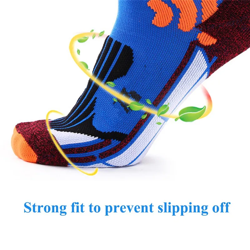 Компрессионные спортивные носки для занятий на открытом воздухе Дышащие Беговые велосипедные баскетбольные Носки для фитнеса противоскользящие мягкие спортивные носки