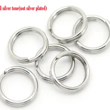 Doreenbeads серебристый цвет нержавеющая сталь сплит кольца 7 мм, продается в упаковке 50 новинка