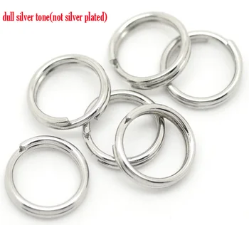 

DoreenBeads Silver Color Stainless Steel Split Rings 7mm, sold per packet of 50 2015 new