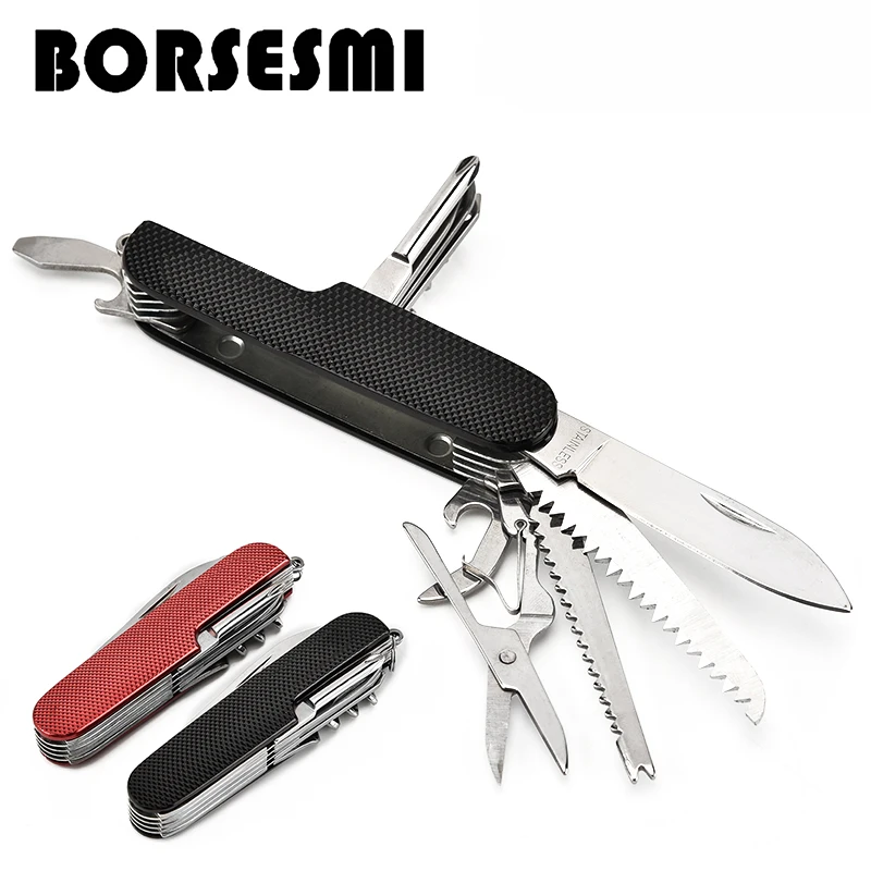 Hot sale multi function folding keychain knife 12 functional kitchen