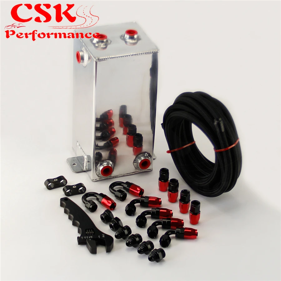 4L топливный масляный бак с AN6 фитингом и трубкой Swirl Pot system kit+ гаечный ключ