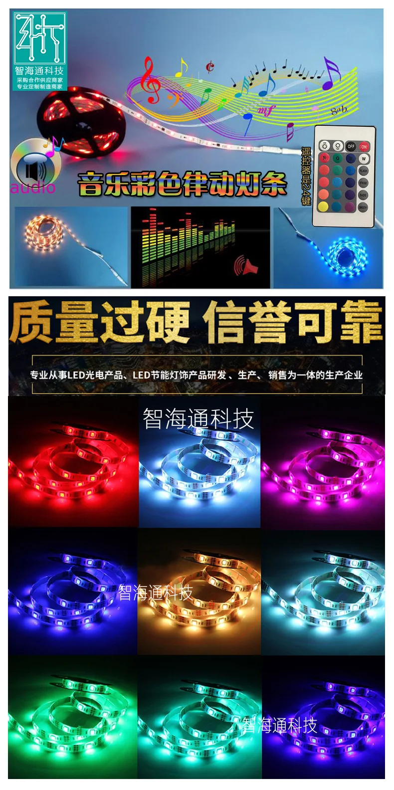 RGB 7 цветной светильник с пультом управления, светодиодная лампа со смартфоном, Wi-Fi, контроллер вентилятора, инфракрасный пульт дистанционного управления, 24 ключа