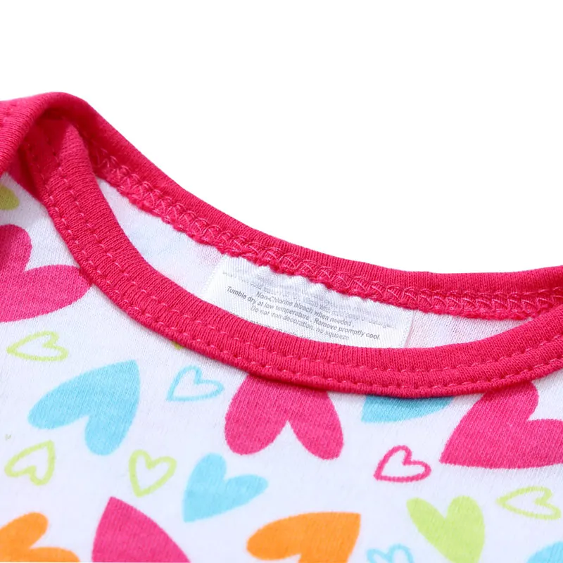 3Pcslot Bodysuit Baby Summer Short Sleeve Cotton Love Printed Fashion Infant Newborn Baby Girl Clothes Onesie Jumpsuit for Baby (2)