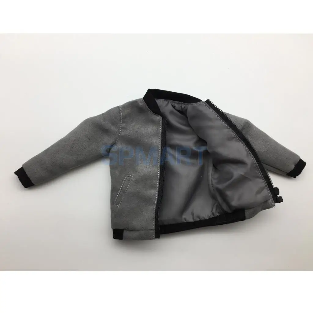 Pack 2pcs 1/6 Scale Mens Zip Up Bomber Jacket Outer Wear Coat for 12