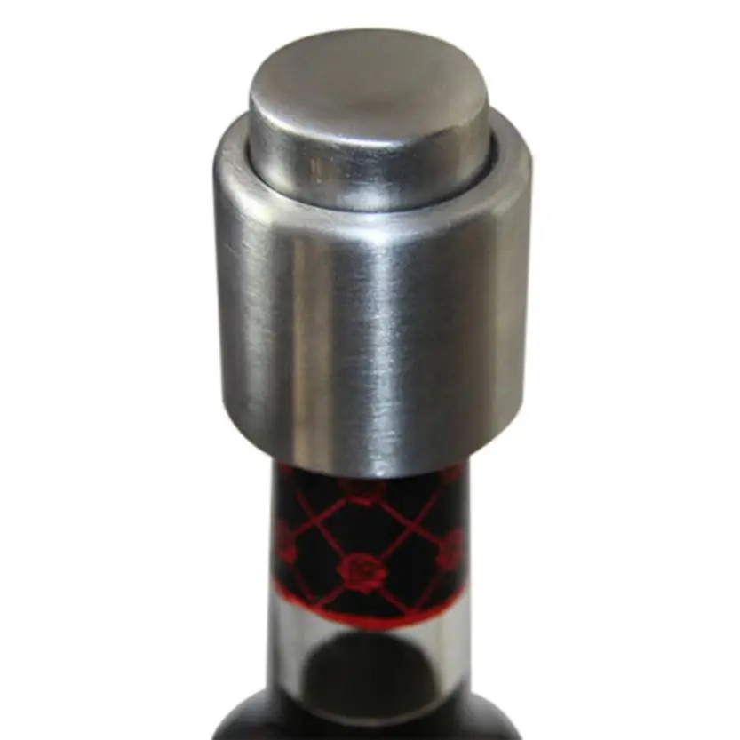 1PC Stainless Steel Wine Bottle Stopper Reusable Vacuum Sealed