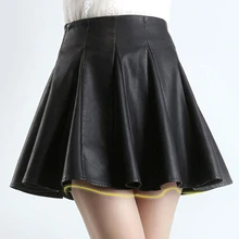 Женская летняя и осенняя трапециевидная плиссированная бальная юбка из искусственной кожи мини-юбка размера плюс 3XS-8XL юбки с высокой талией saia jupe tutu