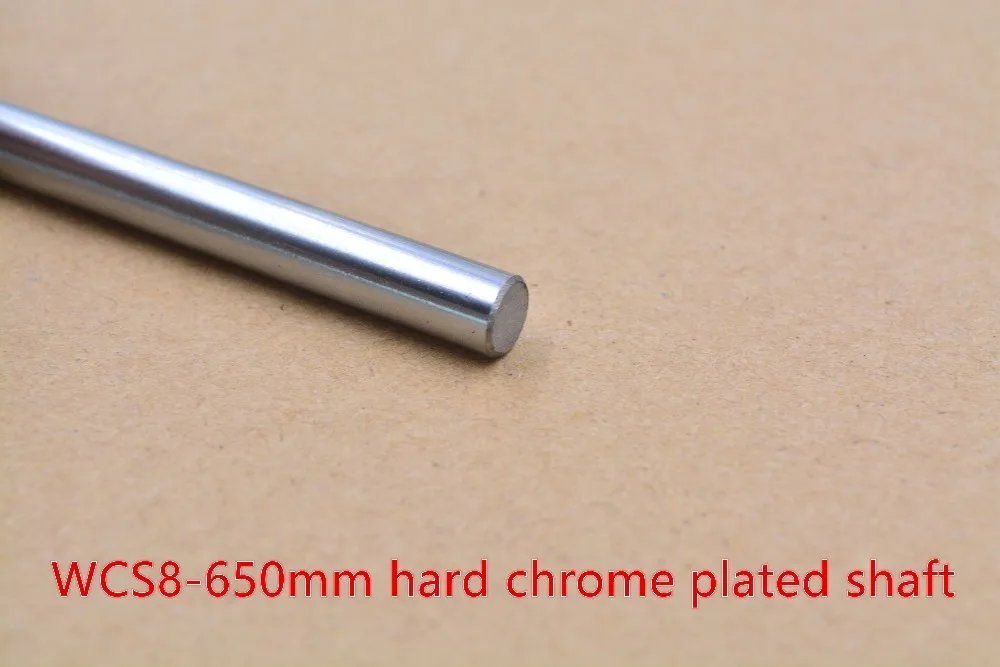 

3D printer rod shaft WCS 8mm linear shaft length 650mm chrome plated linear guide rail round rod shaft 1pcs