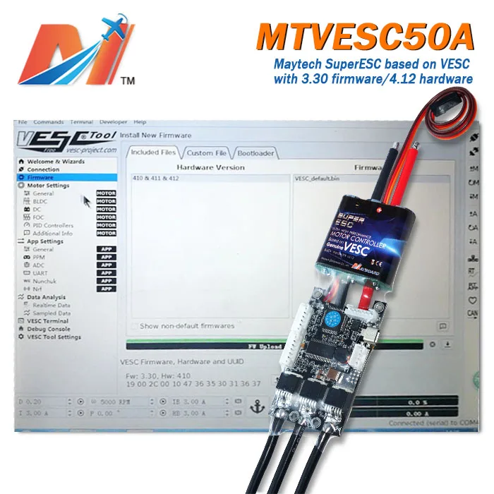 Maytech Electric Skateboard Esc 50a 12s Super Esc With 3.3firmware Tool ...