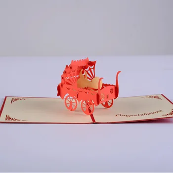 

Qubiclife cubic life newborn baby car 3D stereo greeting card handmade custom card