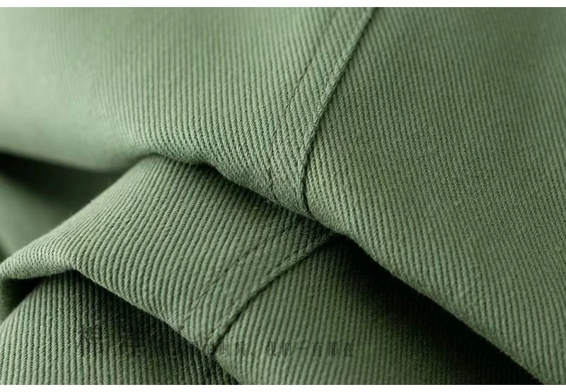 Femme Automne Élégant Armée Mode Vert Nouvelle Couleur Veste 2018 À Lâche Sauvage Tempérament Denim Longues De 1 Décontracté Manches Solide dEqgTvw