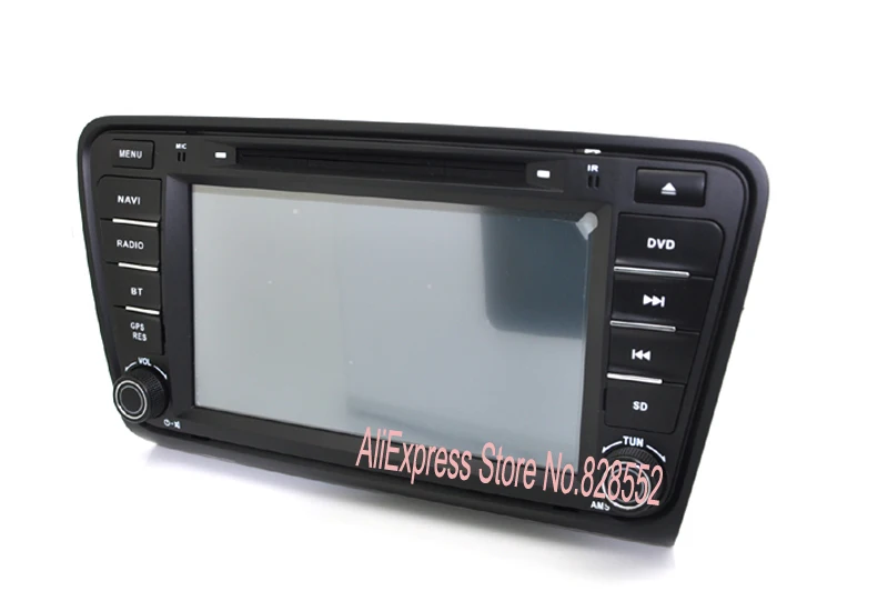 Sale Free Shipping Car DVD Stereo Sat Navi Headunit For Skoda Octavia 2013 2014 With GPS Radio Bluetooth iPod Can-Bus, Free Map 5